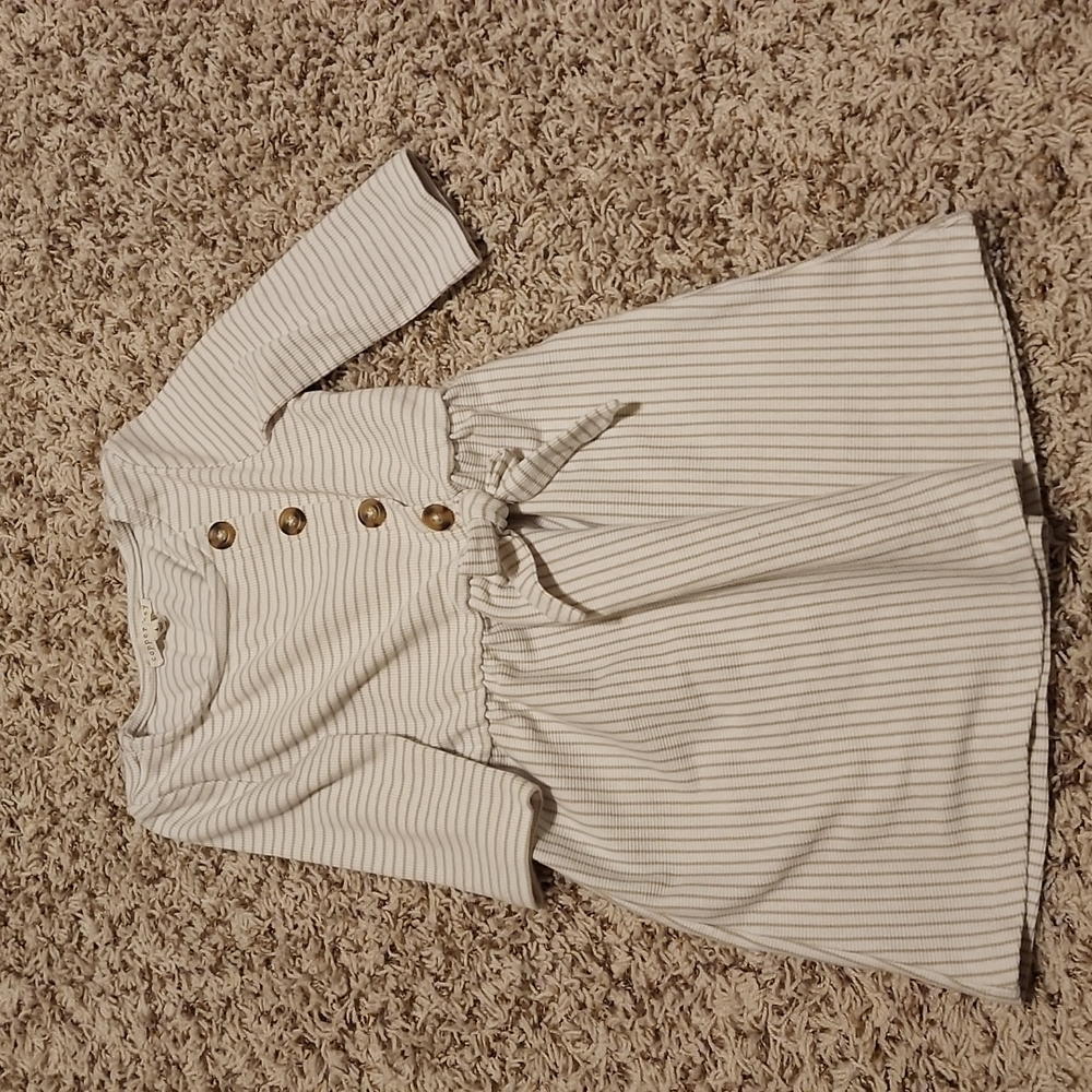Copper key neutral color dress toddler girls